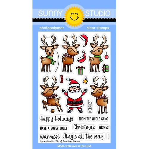 Sunny Studio - Reindeer Games 4x6 Clear Stamps