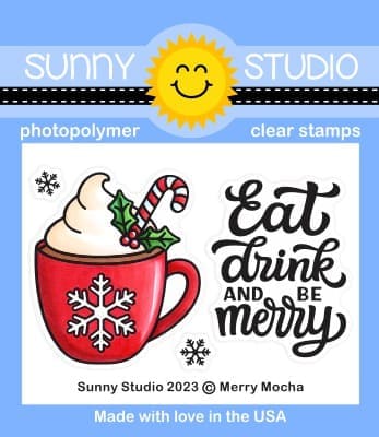 Sunny Studio - Merry Mocha 2x3 Clear Stamps