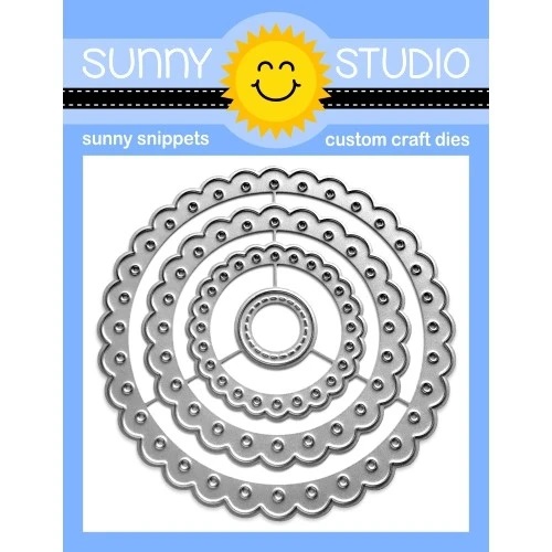 Sunny Studio - Scalloped Circle Mat 2 Die