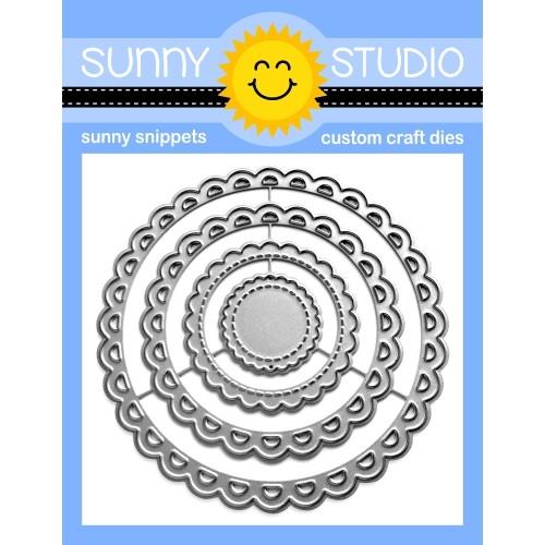 Sunny Studio - Scalloped Circle Mat 3 Die