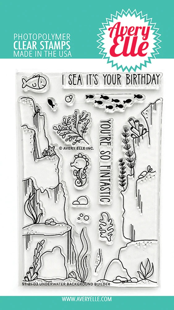 Avery Elle - Underwater Background Builder Clear Stamps
