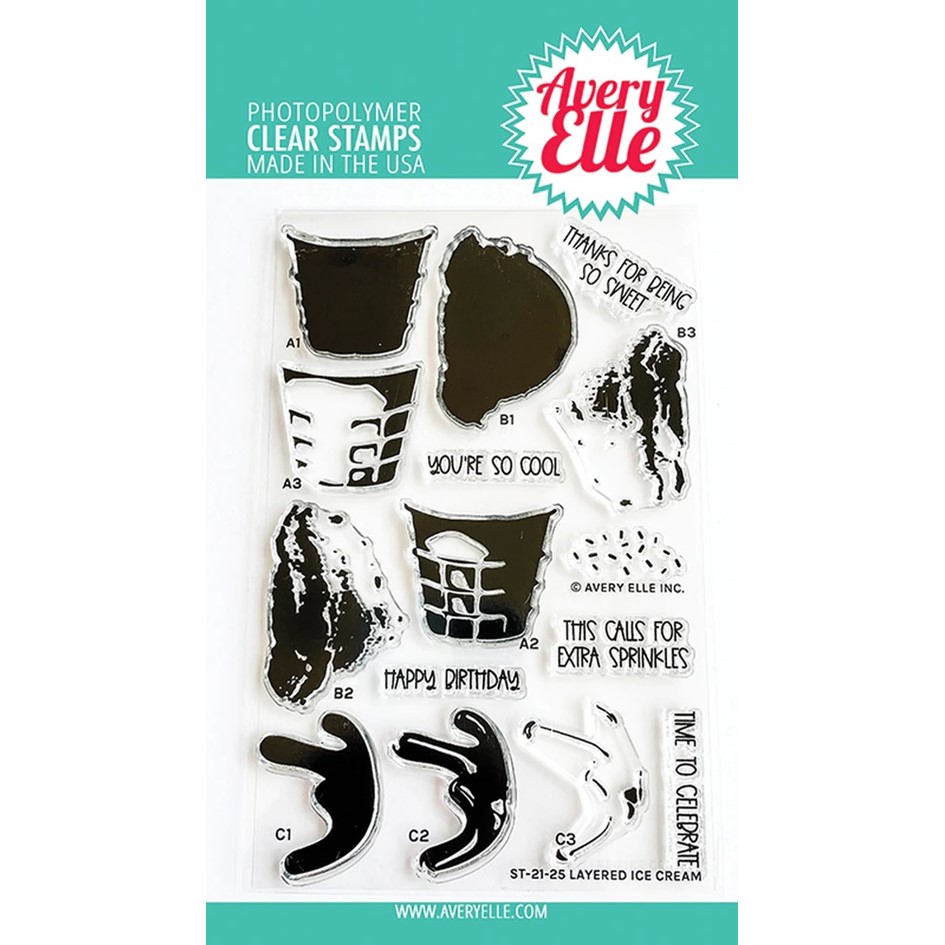 Avery Elle - Layered Ice Cream Clear STAMP AND MATCHING DIE (SB1