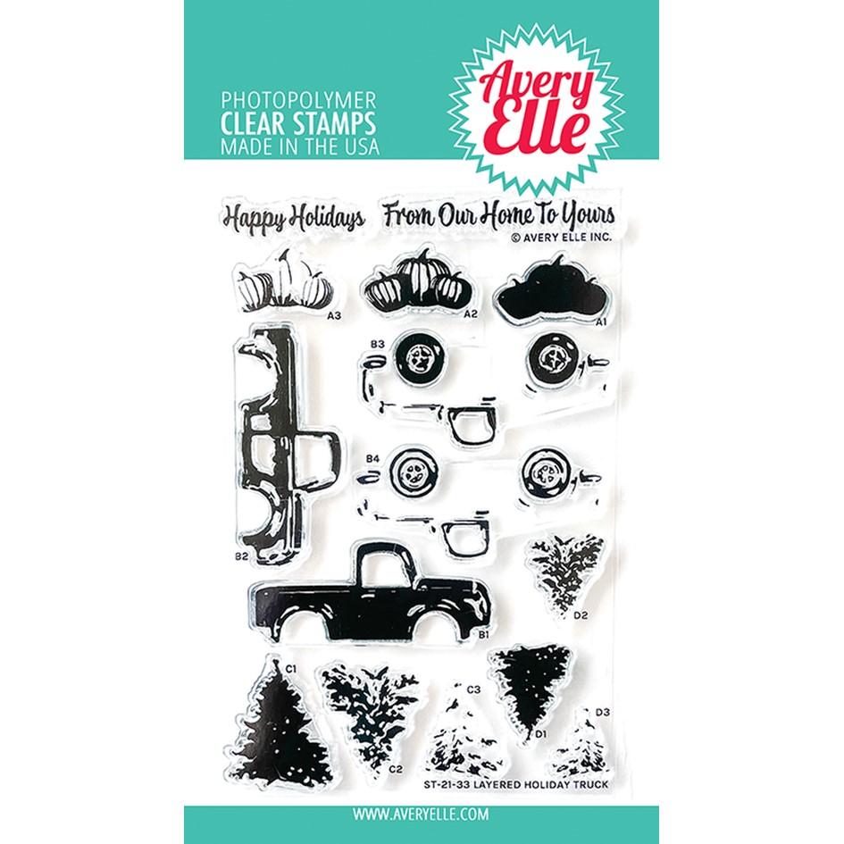 Avery Elle - Layered Holiday Truck Clear Stamps (SB1)