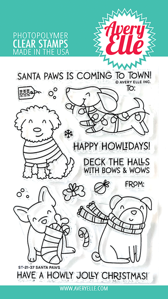 Avery Elle - Santa Paws Clear Stamps