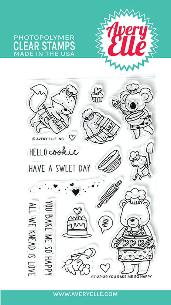 Avery Elle - You Bake Me So Happy Clear Stamps