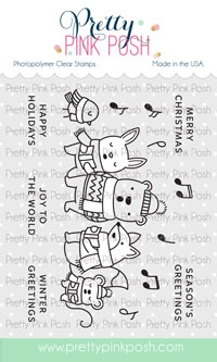 Pretty Pink Posh - Caroling Critters Stamp Set