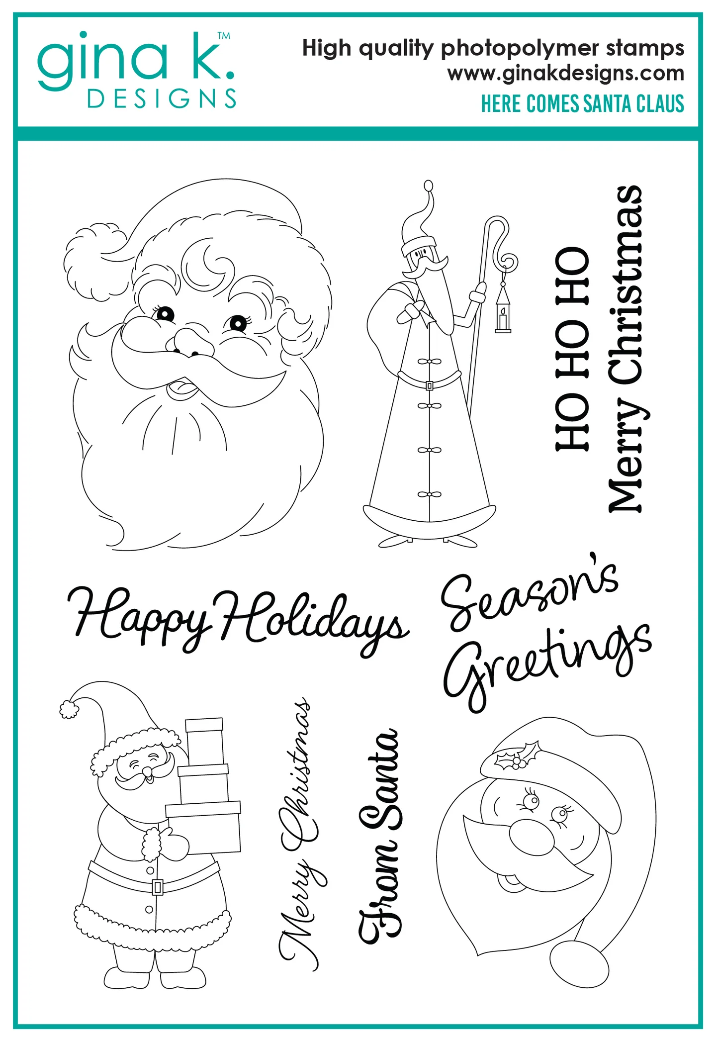 Gina K Designs - Here Comes Santa Claus - STAMPS