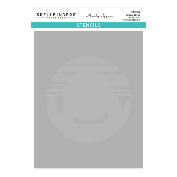 Spellbinders - Scenic Drive Stencil from the Classic Road Legends Collection by Mindy Eggen