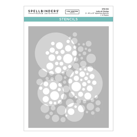 Spellbinders - Lots of Circles Stencils from the All About Christmas Collection by Lisa Horton