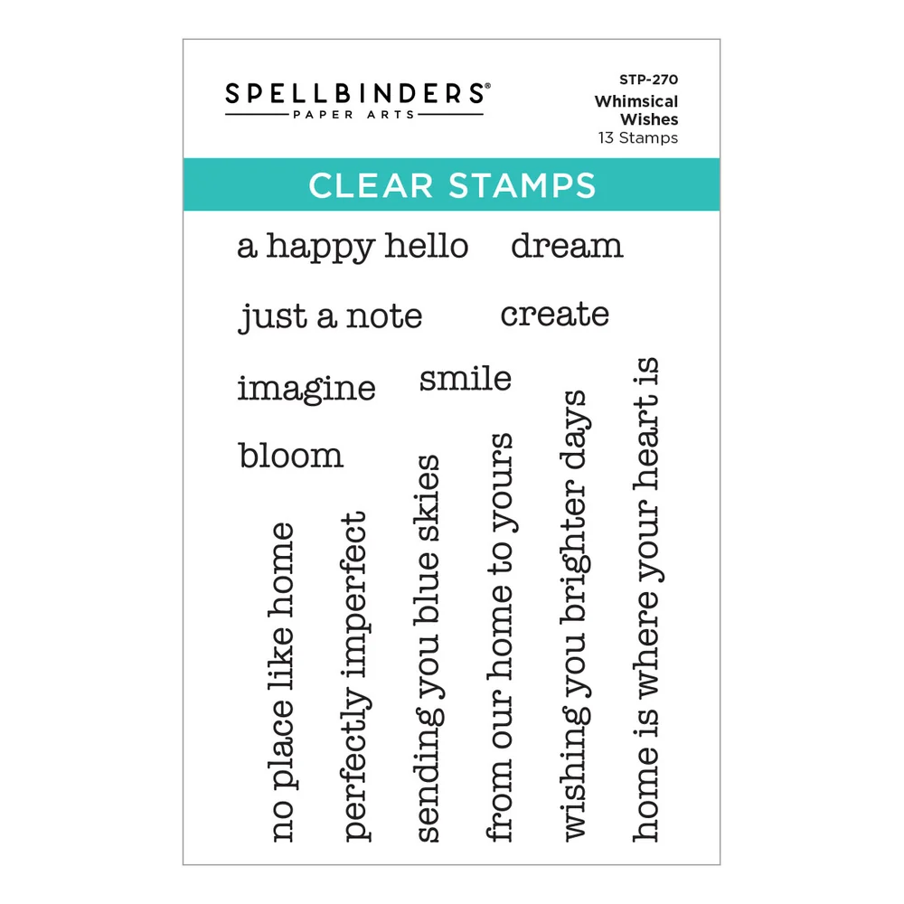**NEW* - Spellbinders - Whimsical Wishes Clear Stamp Set by Vicky Papaioannou
