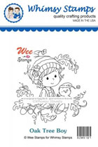 Whimsy Stamps - Wee Stamps - Oak Tree Boy - Wee Stamps