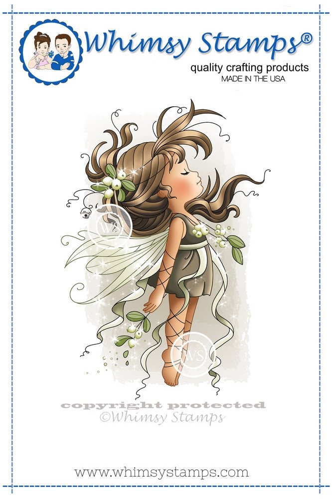 Whimsy Stamps - Wee Stamps - Mistletoe Fairy