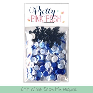 Pretty Pink Posh - 6mm Winter Snow Sequins