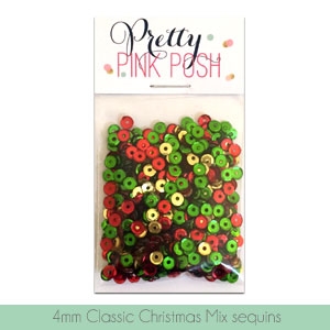 Pretty Pink Posh - 4mm Classic Christmas Sequins Mix
