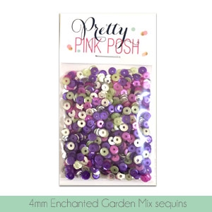 Pretty Pink Posh - 4mm Enchanted Garden Sequins Mix