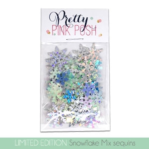 Pretty Pink Posh - Snowflake Sequins Mix