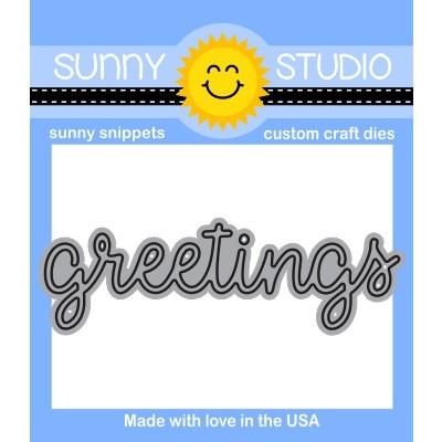 Sunny Studio - Greetings Word Die