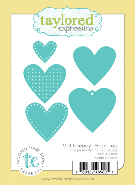 Taylored Expression - Get Thready - Heart Tag die
