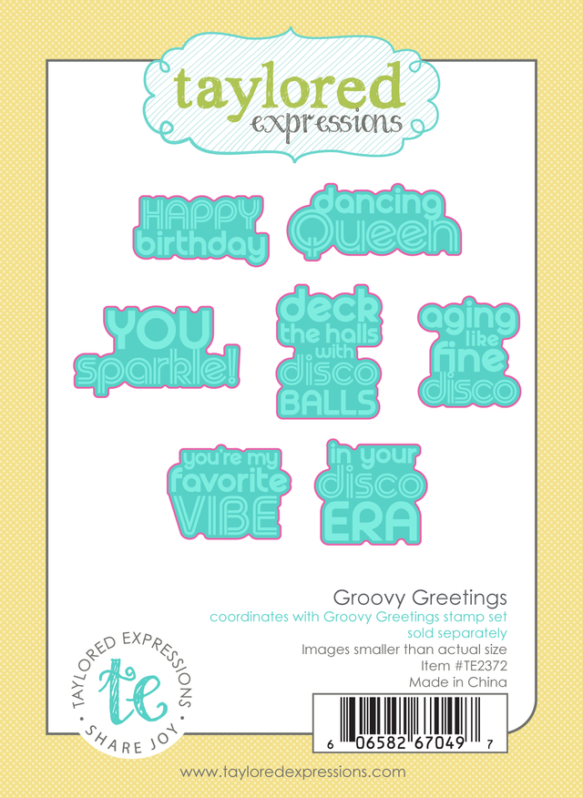 **NEW* - Taylored Expression - Groovy Greetings Dies
