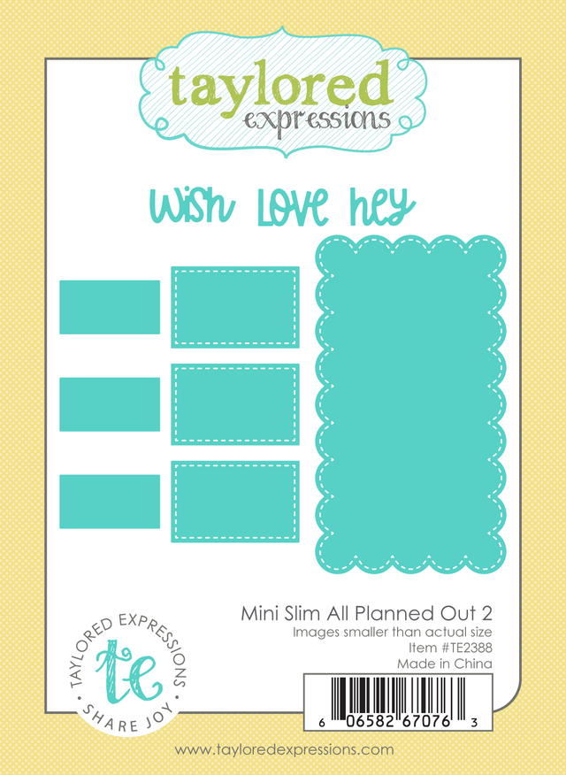 **NEW* - Taylored Expression - Mini Slim All Planned Out 2 Die Set