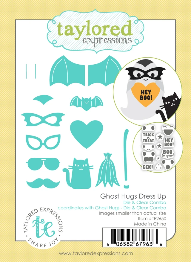 **NEW* - Taylored Expression - Ghost Hugs Dress Up Die & Clear Stamp Combo
