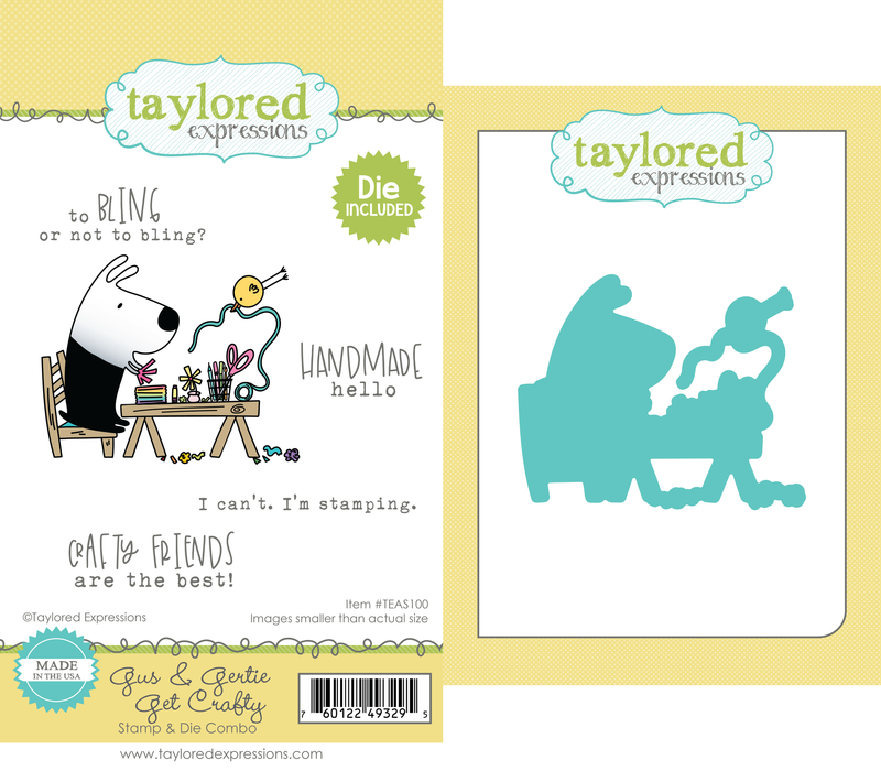 Taylored Expression - Gus & Gertie Get Crafty Stamp & Die Combo
