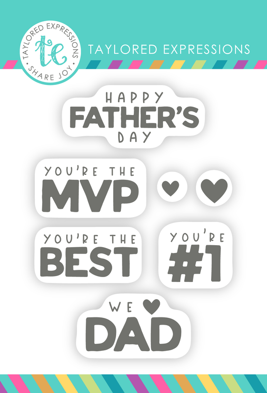 Taylored Expression - Perfect Pennant Clear Stamp Set - Dad