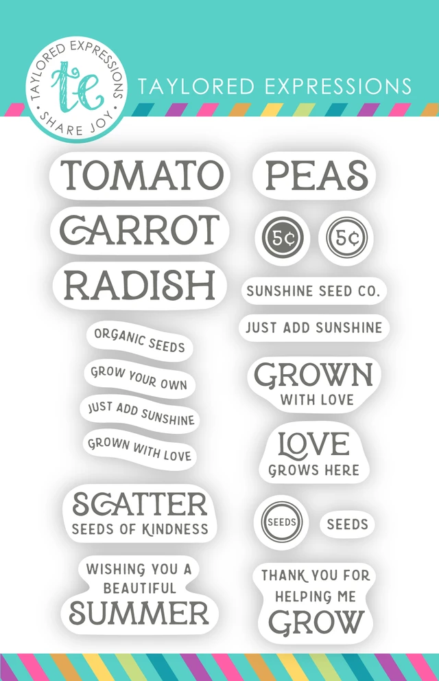 Taylored Expression - Seeds & Such - Vegetables Clear Stamp Set