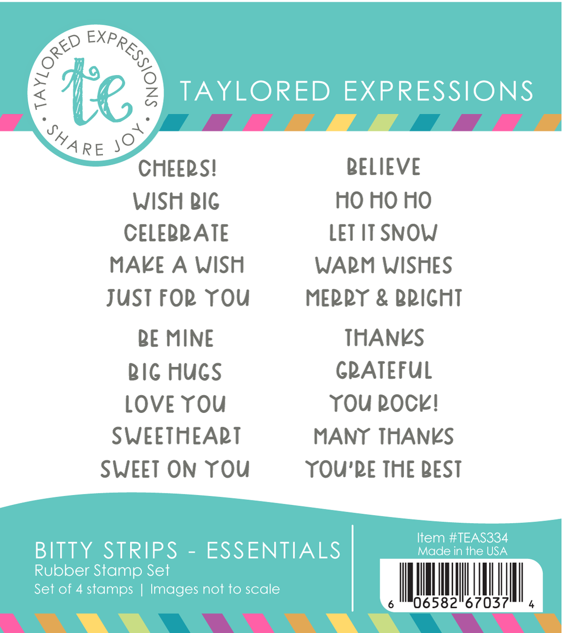 Taylored Expression - Bitty Strips Stamp Set - Essentials