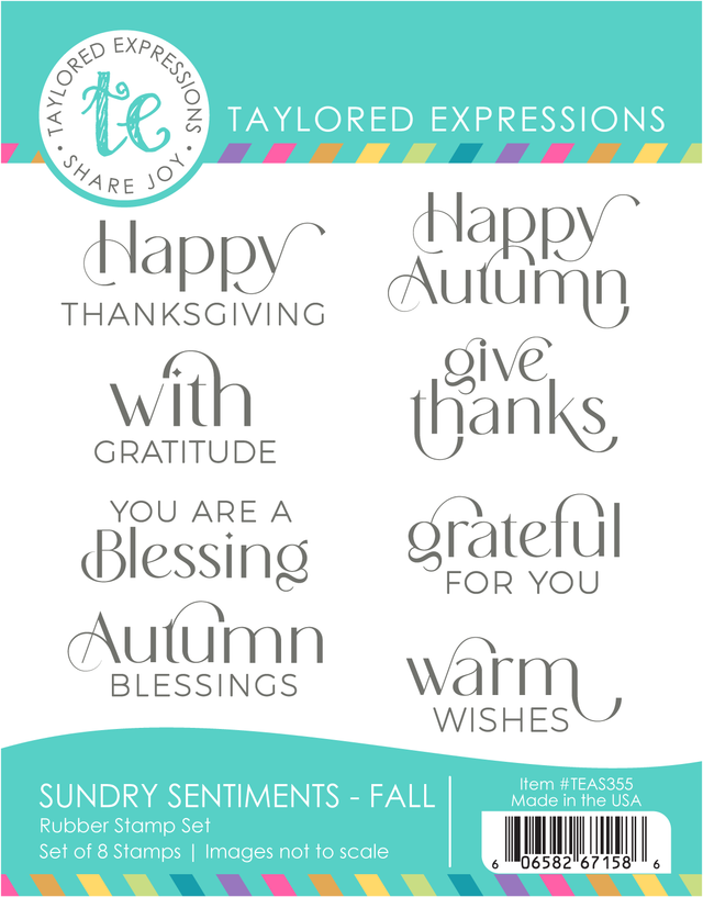 Taylored Expression - Sundry Sentiments Stamp Set - Fall