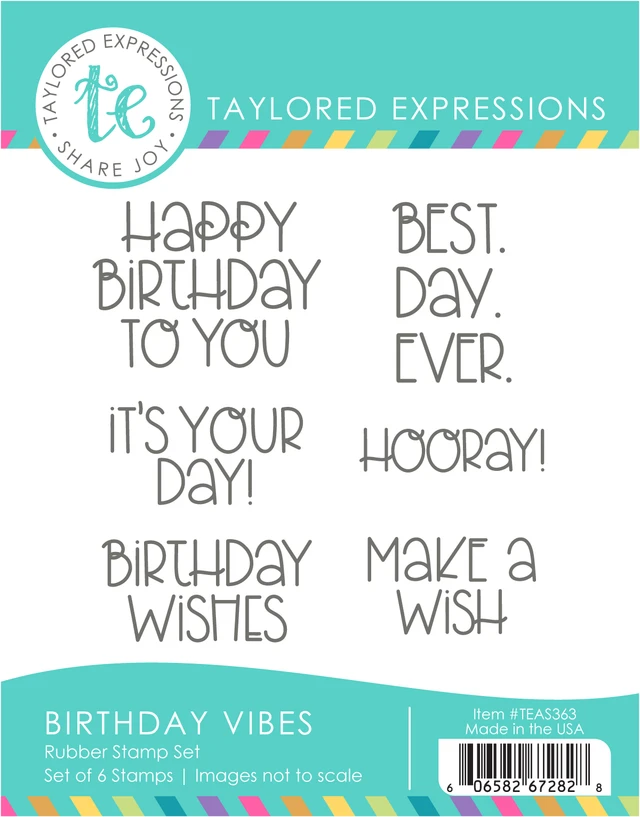Taylored Expression - Birthday Vibes Stamp Set