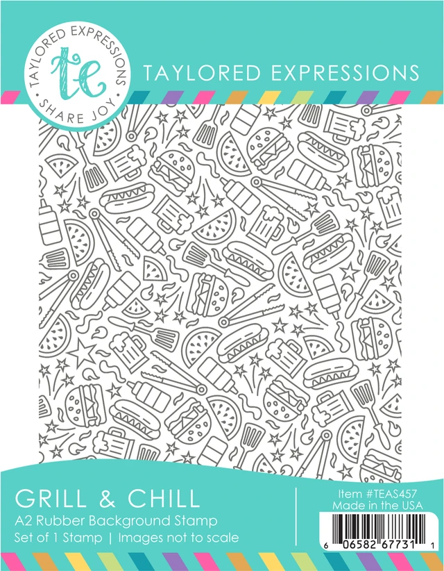 *NEW* - Taylored Expression - Grill & Chill Background Stamp