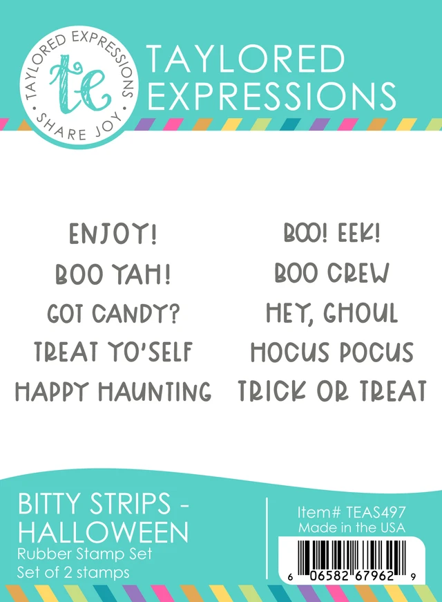 **NEW* - Taylored Expression - Bitty Strips Stamp Set - Halloween
