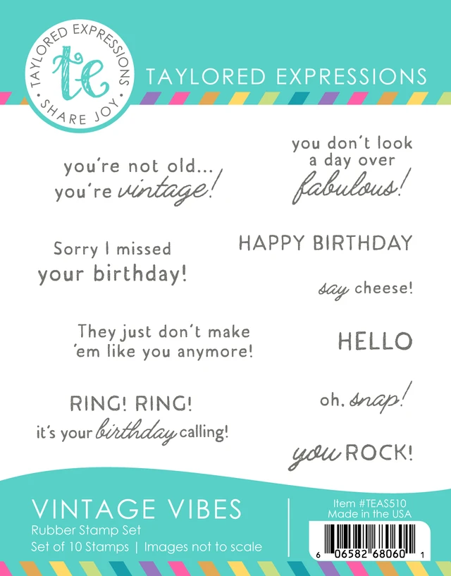 **NEW* - Taylored Expression - Vintage Vibes Stamp Set