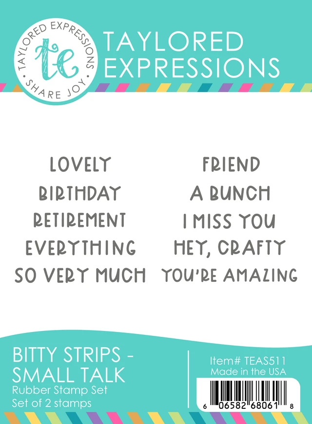 **NEW* - Taylored Expression - Bitty Strips Stamp Set - Small Talk