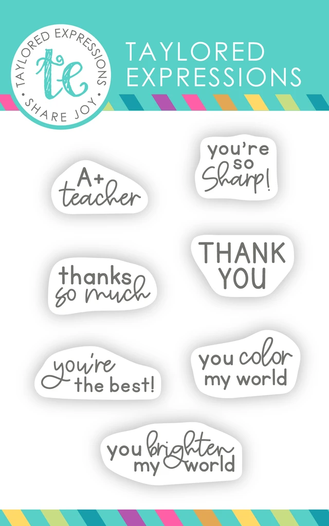 **NEW* - Taylored Expression - Color Me Grateful Clear Stamp Set