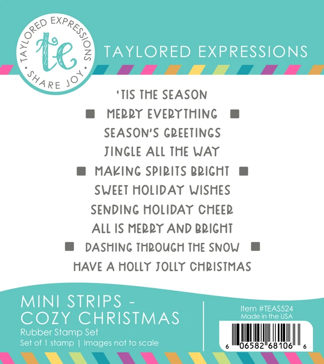 **NEW* - Taylored Expression - Mini Strips Stamp - Cozy Christmas