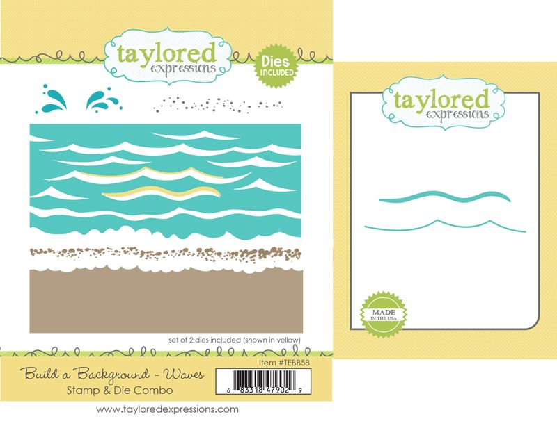 Taylored Expression - Build a Background - Waves Stamp & Die Combo