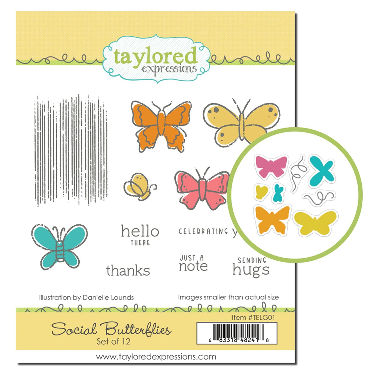 Taylored Expression - Social Butterflies Cling & Clear Combo (sb2)