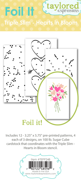 Taylored Expression - Foil It - Triple Slim Hearts in Bloom