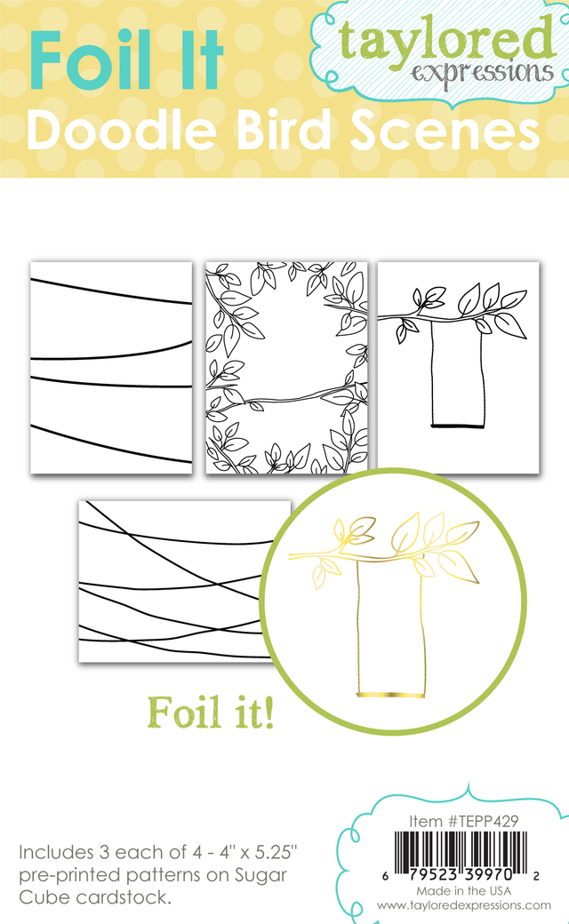 **NEW* - Taylored Expression - Foil It - Doodle Bird Scenes