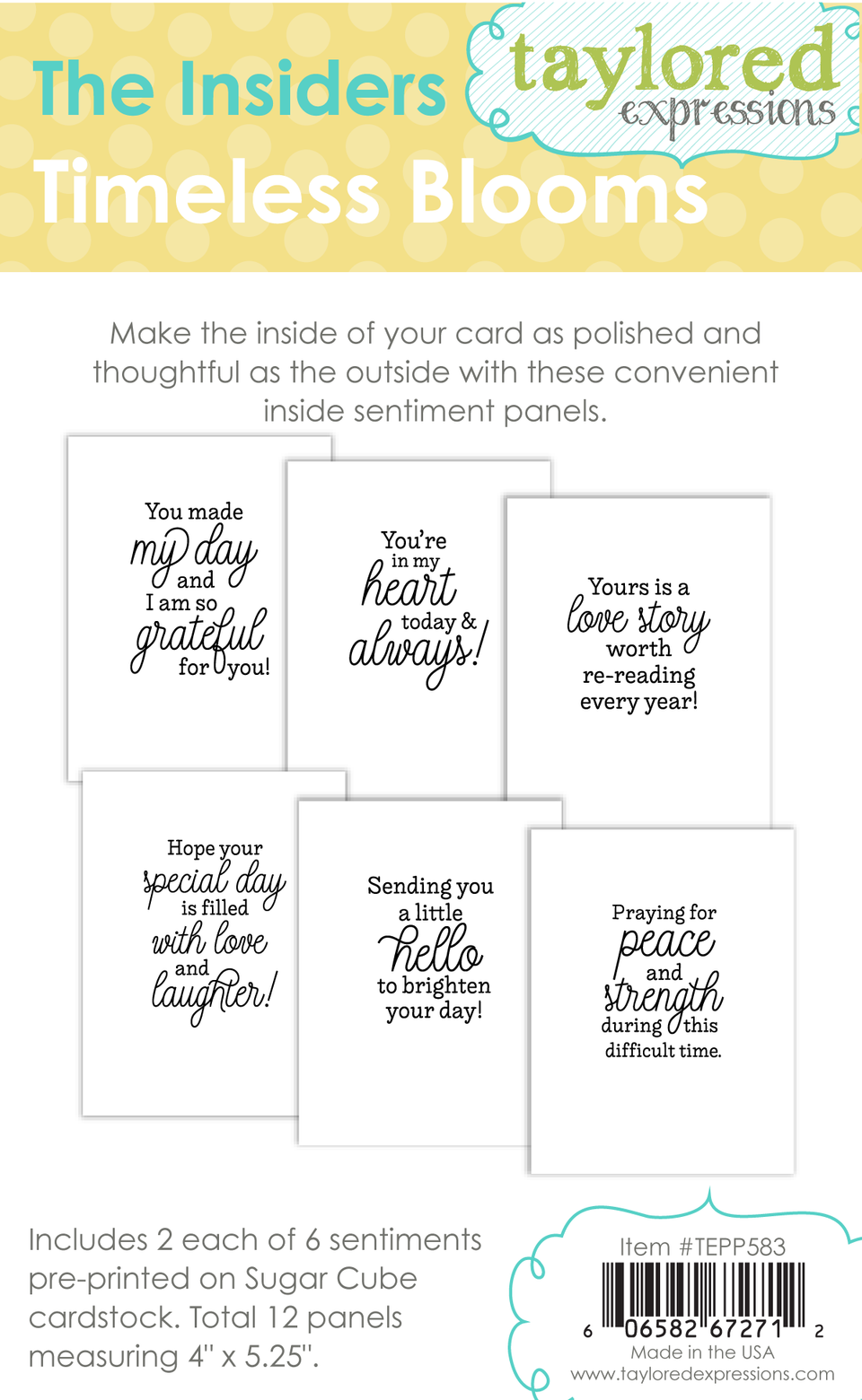 *NEW* - Taylored Expression - The Insiders - Timeless Blooms