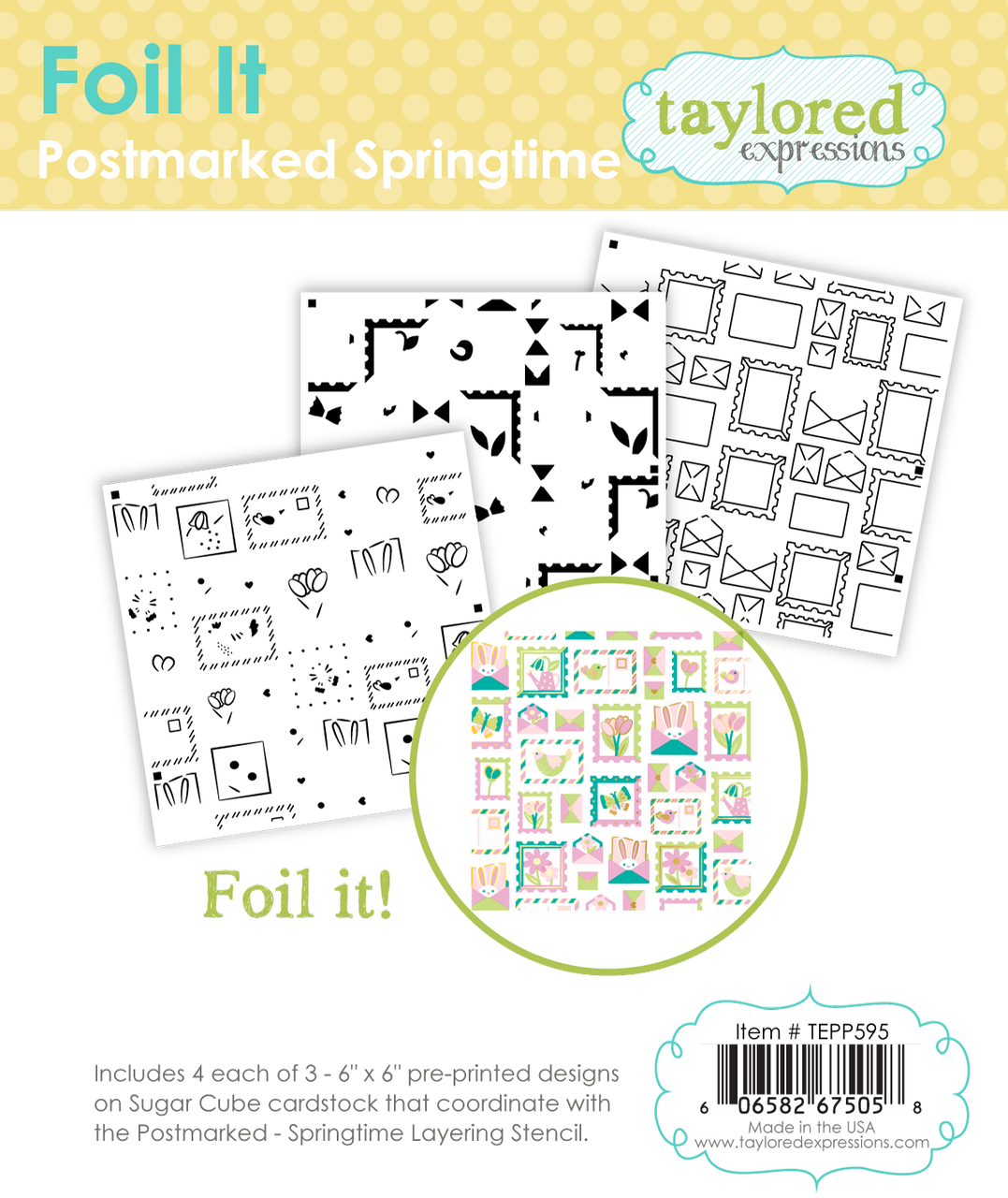 **NEW* - Taylored Expression - Foil It - Postmarked Springtime