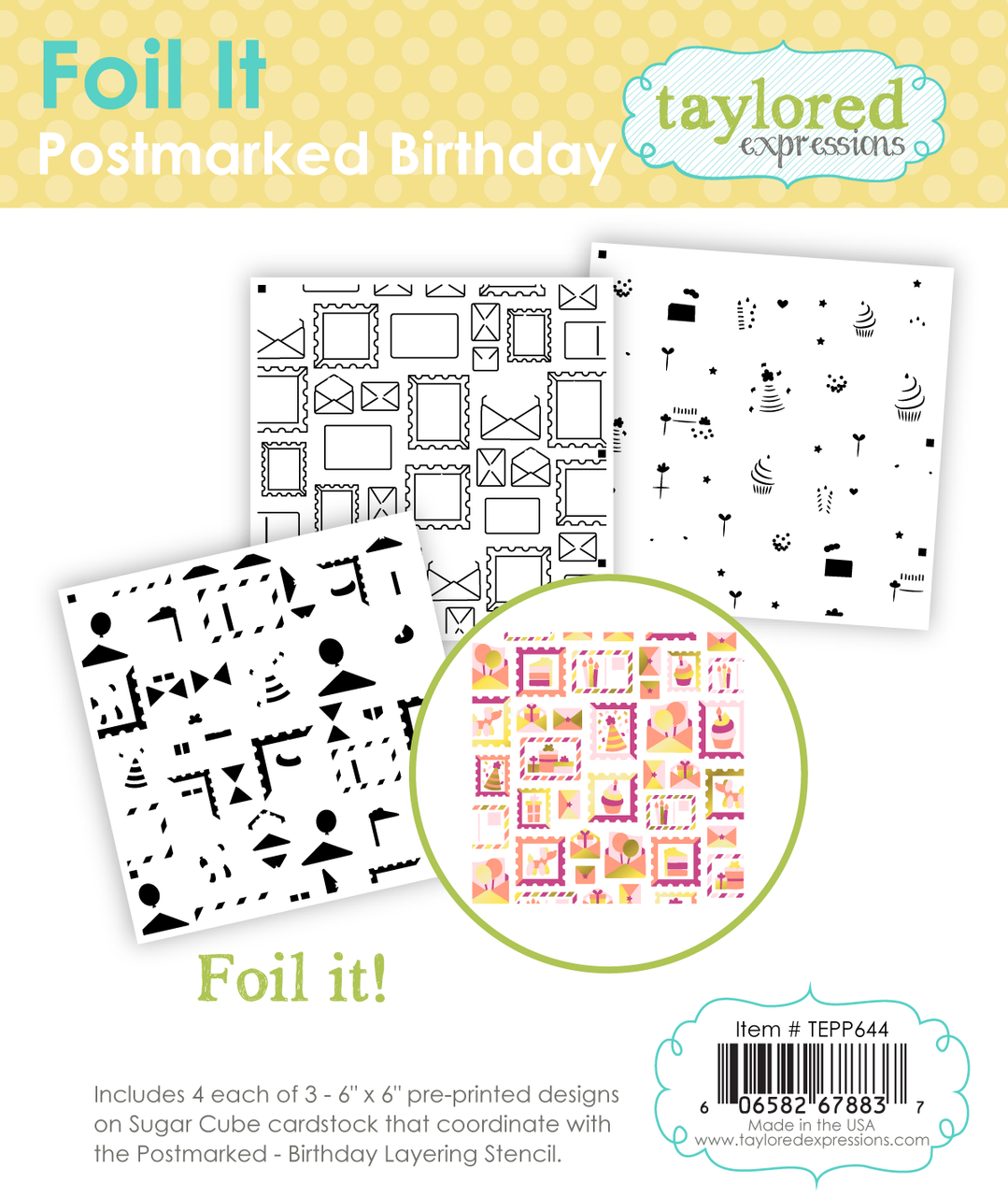 **NEW* - Taylored Expression - Foil It - Postmarked Birthday