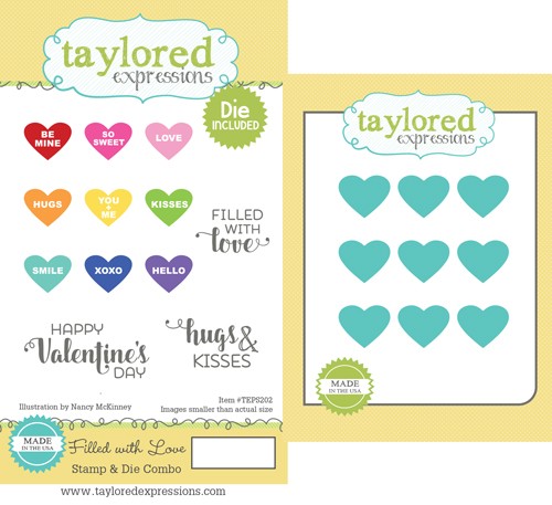 Taylored Expressions - Filled with Love Stamp & Die Combo