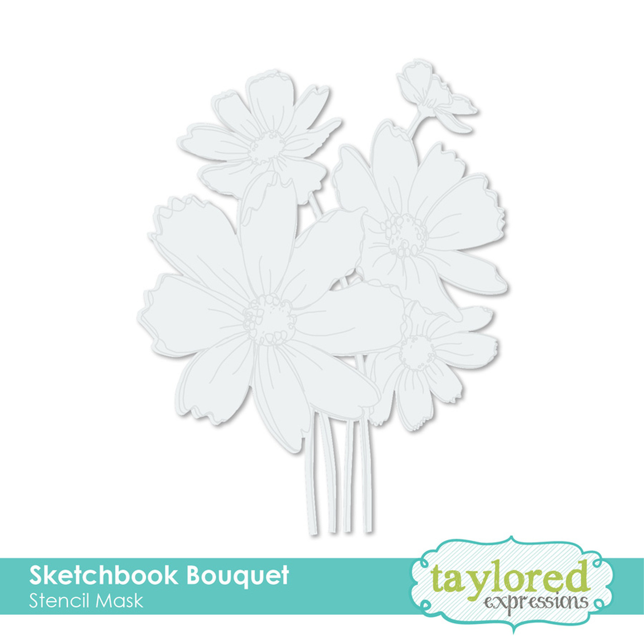 Taylored Expression - Sketchbook Bouquet Stencil Mask