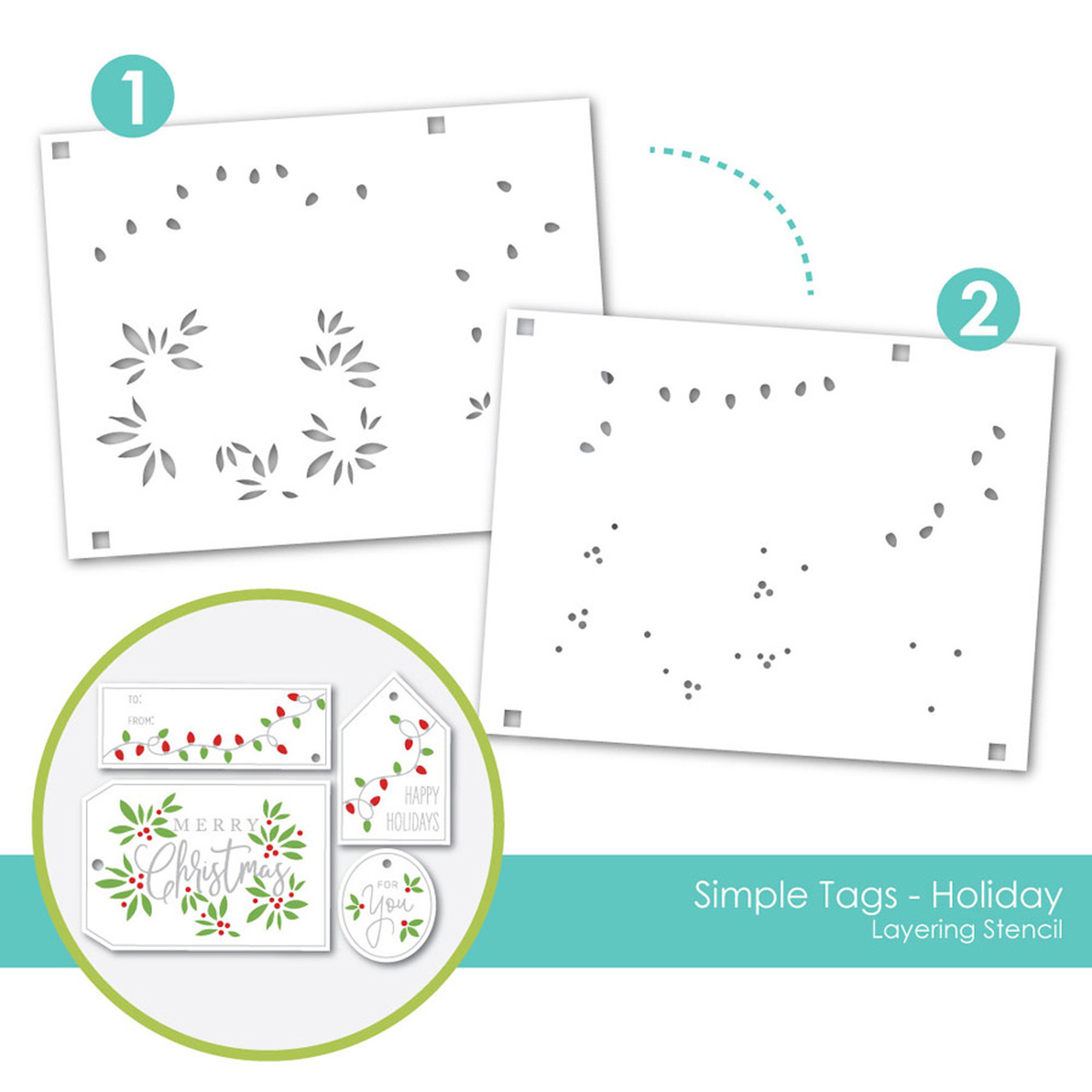 **NEW* - Taylored Expression - Simple Tags - Holiday Layering Stencil