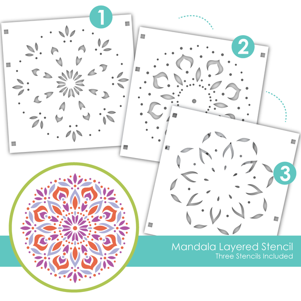 Taylored Expression - Mandala Layering Stencil