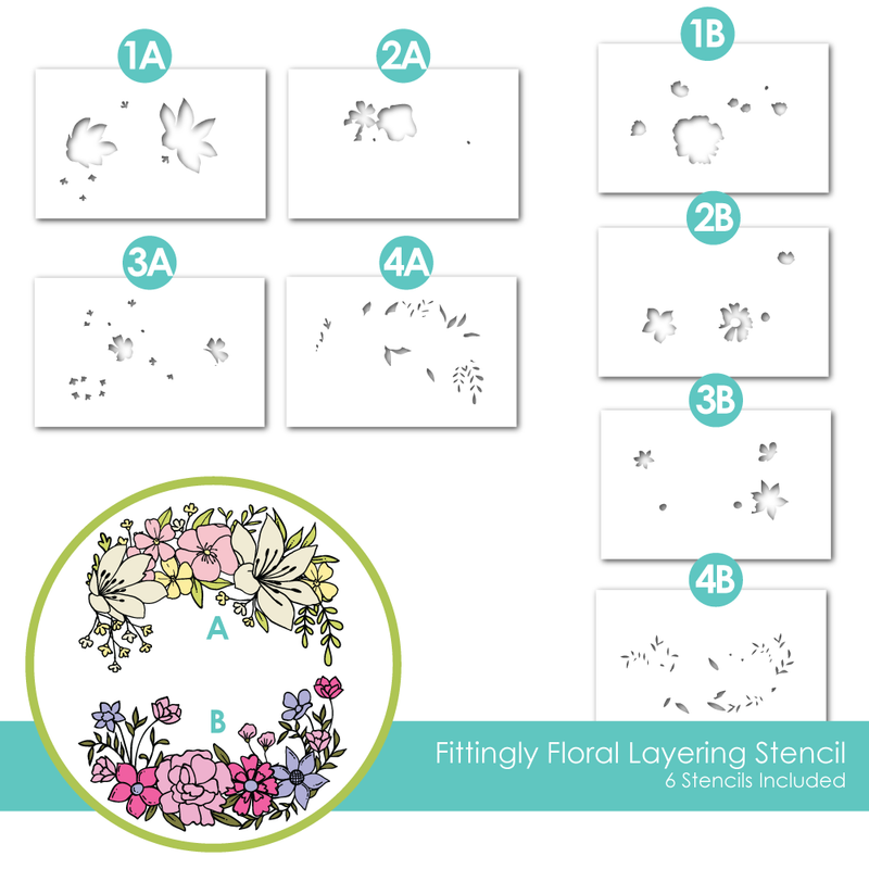 *NEW* - Taylored Expression - Fittingly Floral Layering Stencil