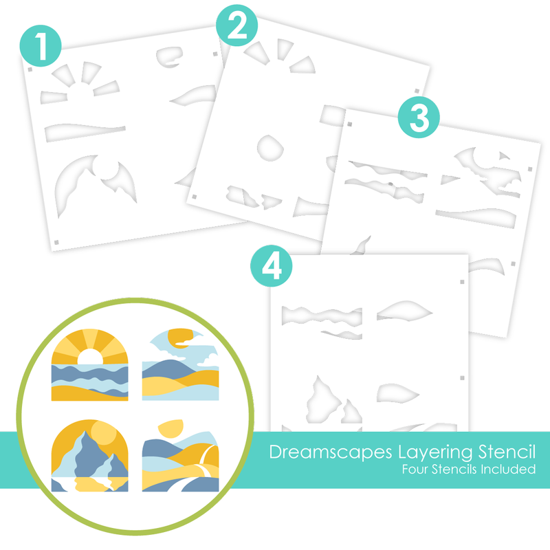 Taylored Expression - Dreamscapes Layering Stencil